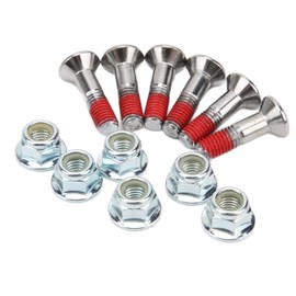 EBTOOLS Sprocket Bolt Kit M8 Aluminium Alloy Nickel Plated 6pcs Sprocket Bolts and Nuts Kit Replacement for Yamaha YZ YZF for Kawasaki KX KXF for Suzuki RM RMZ