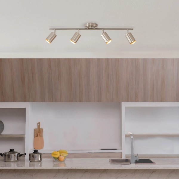 Not Available Pratt 4-Light Brushed Nickel Finish Track Lighting -