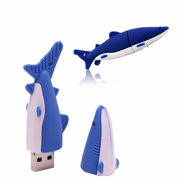 2.0 Dark Blue Shark Fish 64GB USB External Hard Drive