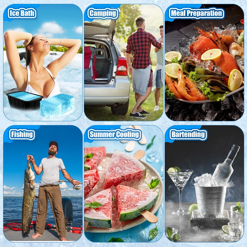 Tioncy 8 Pcs Extra Large Ice Block Molds 8 lb