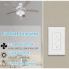 Nexete Ceiling Fan Control & Dimmer Wall Switch, 2 in