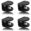 Litoexpe 8pcs Adjustable Frameless Glass Shelf Bracket, Aluminum Alloy Shower