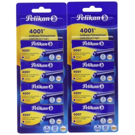 Pelikan 330894 Cartridges 4001, 20 Pack – 4 x 5 Large – Royal Blue (x large, Royal Blue, 2)