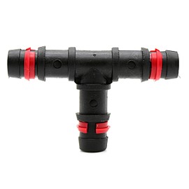 DOJA Barcelona 16 mm T-Piece Irrigation, Pack of 100, T-Hose Connector for Drip Irrigation, Diameter 16 mm, with Safety Ring, Accessories for Garden Hose, Garden Watering, etc.