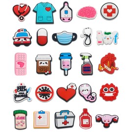 BOWNDY Medical Nurse Decoration Charms,Cute Charm Gift for Toddler Girls Kids Teens Women Adults,PVC Different Charms fit for Croc-Print Shoe Decoration