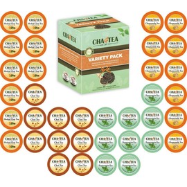 Cha4TEA 36 K-Cups Tea Variety Pack Pod KEURIG Peppermint, Herbal Chai, Chamomile