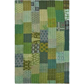 LR Home Peacock Kantha Throw Blanket, 50"x70" Green