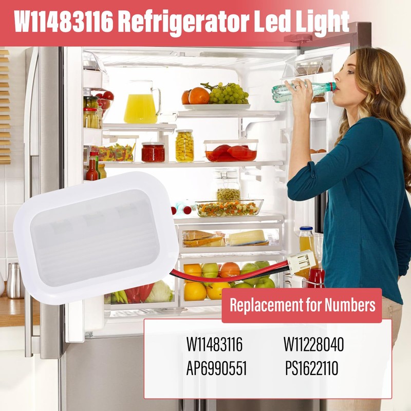 5PK-W11483116 Refrigerator LED Light Module Compatible with Whirlpool Replacement W11483116,