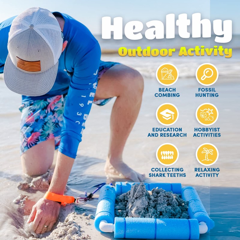 RELODECOR Beachcombing Shark Tooth Sifter - Lightweight Sand Sifter for