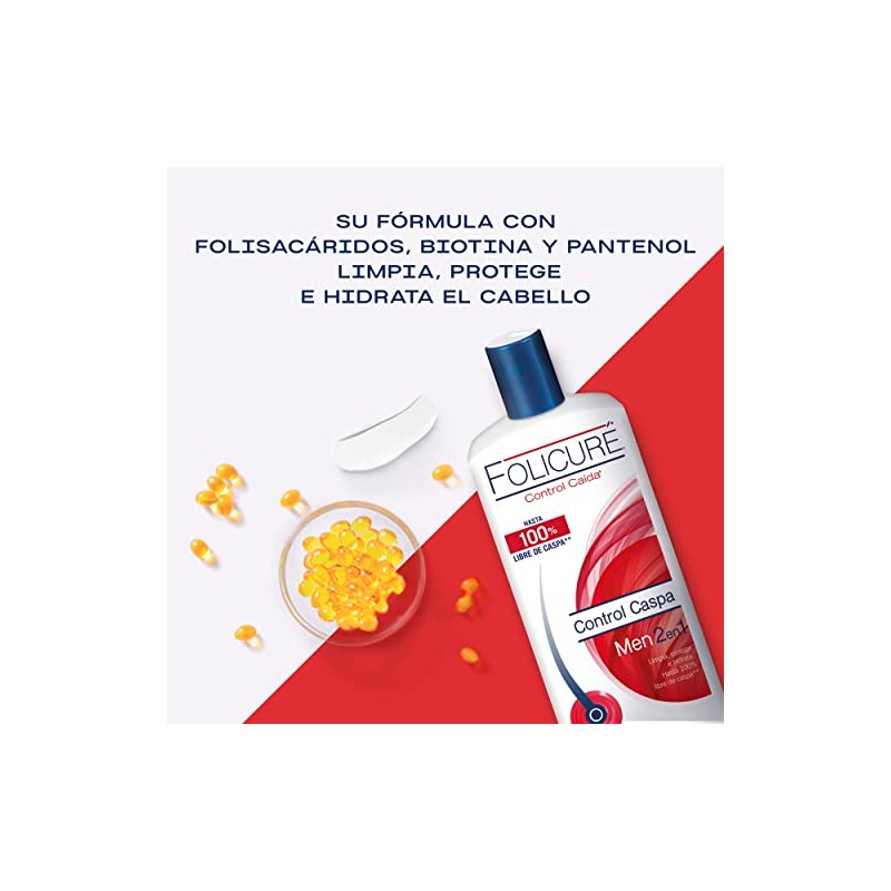 Shampoo Control Caspa Folicuré Men 2 en 1 700 ml