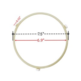 Small Microwave Turntable Support Guide Ring Compatible for GE, Emerson, Magic Chef, Hamilton Beach 252100500497, HB-P90D23, HB-P90D23A, HBP90D23, EM925AKS-P1, EM925AJW-P2, MW7302B, Y45 610