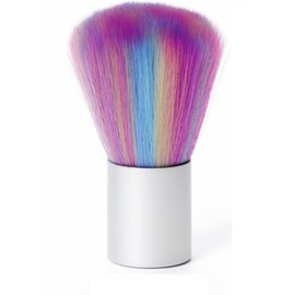 AKOAK 1 Pack Color Soft nail Cleaner Brush, Nail Art Dust Makeup Remover Brush, Soft Kabuki Cleaner for Makeup, Nail Makeup Supply