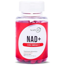 NAD | NatGel NAD + Omega 3 de Alta Pureza - 500 Mg por Porcion | Apoyo Celular, Antienvejecimiento y Energizante | 60 Softgels