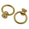 LC LICTOP 1.33" Dia. Antique Style Pure Brass Ring Pull