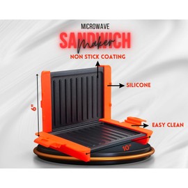 CONNECTEDUS CONNECTEDUS | Microwave Grilled Cheese Maker | Sandwich Maker Toaster | Microwave Cooking Gadget | Panini Press Grill | Dishwasher Safe Toaster |Mini Microwave Grill Toaster| Microwave Sandwich Maker