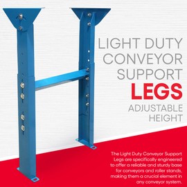 Ultimation Adjustable Height Light Duty Conveyor Supports 2-Pack for 12" Wide Conveyors-Height Range 23" to 38-1/4"-Reliable and Durable-Industrial-Grade-High Weight Capacity-Flexible and Customizable