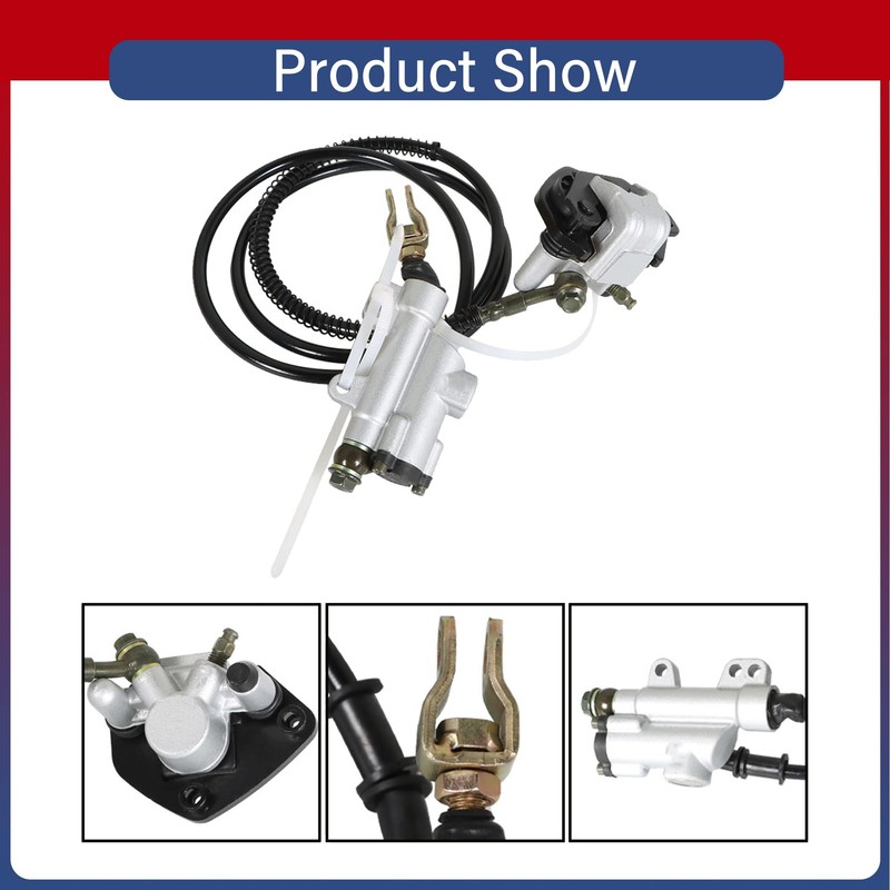 Thomletha Rear Hydraulic Brake 1.55m Cylinder Caliper Replacement for Go-kart