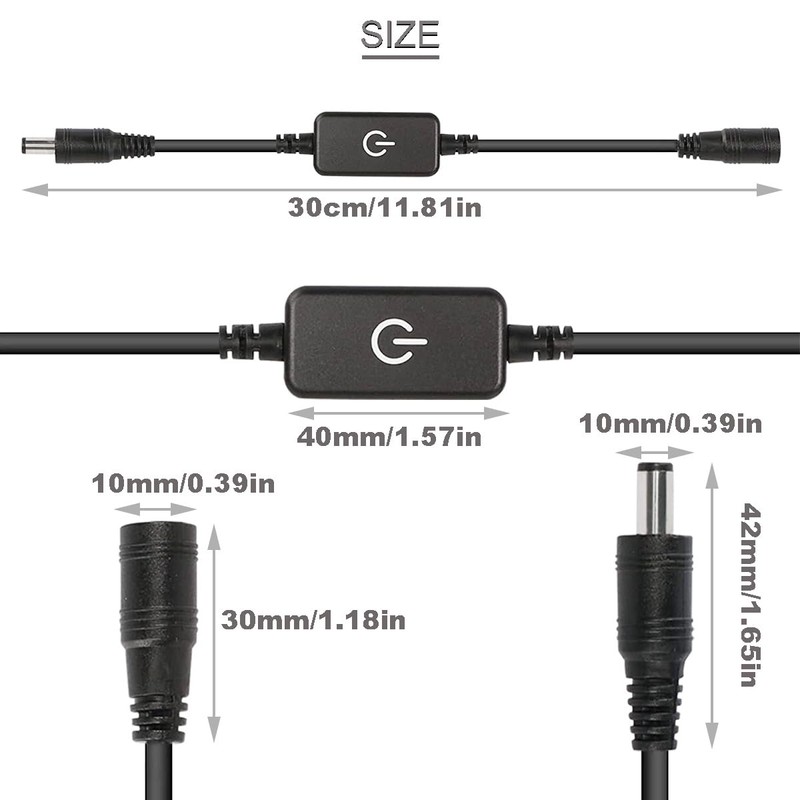 Youmile 2 Pack LED Strip Dimmer Switch, DC 12V-24V, LED