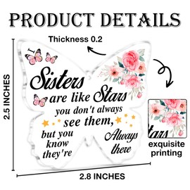 Sister Gifts Ornament Keepsake, Gifts for Sister Best Friend Bestie, Best Sister Ever Gifts, Sisters are Like Stars Acrylic Ornament