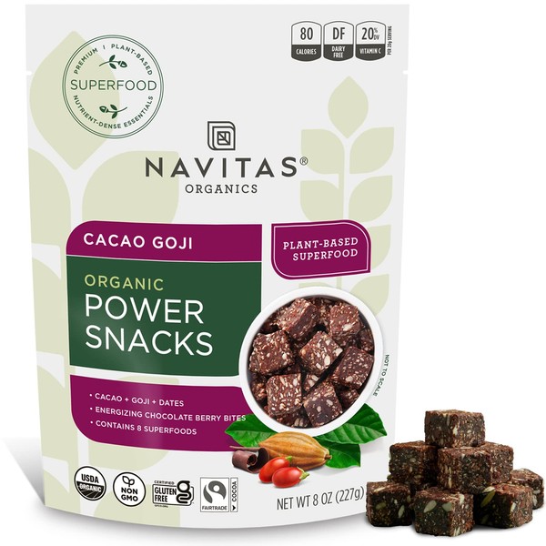 Navitas Organics Navitas Organics Superfood Power Snacks, Cacao Goji, 8