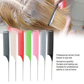 Hairdressing Comb, 7 Pcs Rat Tail Hairdresser Styling Comb Fine Tooth Salon Color Tint Hair Comb