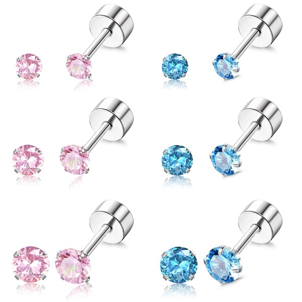 Kakonia Titanium Earrings for Sensitive Ears, G23 Pure Titanium Stud