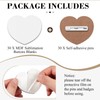 30 Pcs Heart Sublimation Buttons Blanks with Pins, 2.36 x