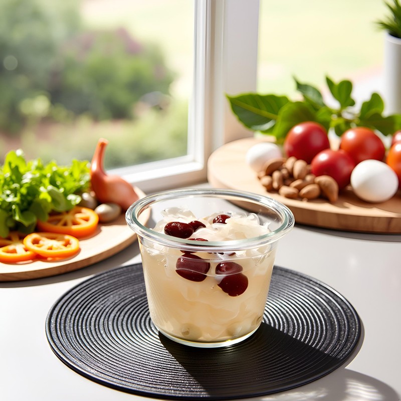 H.JSS WDJS 24 Oz Round Glass Food Storage Container, 3