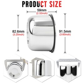 RTRHINOTUNING 3.25inch Push-Thru Center Caps Compatible with Eagle ALLOYS 5x4.5 (5x114.3) 5x4.75 (5x120.7) Wheel Rim, 4 Pack, ABS Plastic