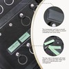 Portable Zippered Key Case,Leather Key Organizer with 24 Hooks Key