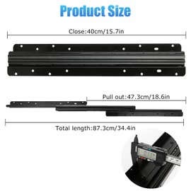 ACXFOND 1 Pair Undermount Heavy Duty Drawer Slides 16 Inch Full Extension Drawer Slides Bottom Mount Drawer Slides Hidden Drawer Slide Load Under 260 lbs Bottom Stair Cabinet Glides Closet Shelf