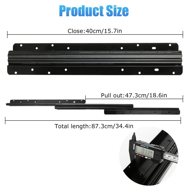 ACXFOND 1 Pair Undermount Heavy Duty Drawer Slides 16 Inch