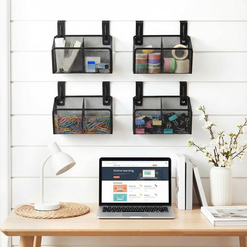 Otoolling 4 Set Slat Wall Bins Slatwall Accessories with Hook