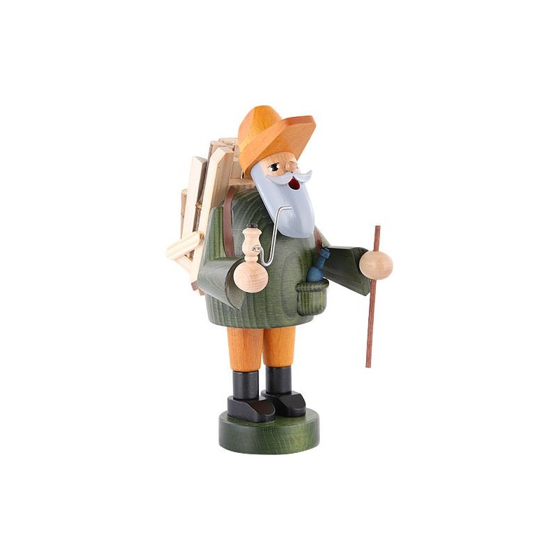 KWO Smoking Men Incense Holder, Woodsman, 18 cm, Wood, Multicolour,