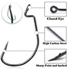 9KM DWLIFE EWG Fishing Hooks 25Pcs Offset Worm Hook Texas