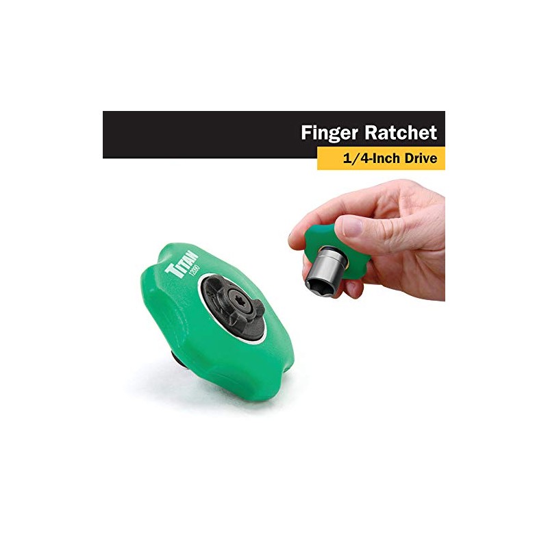 Titan 12090 1/4-Inch Drive 72-Tooth Finger Ratchet