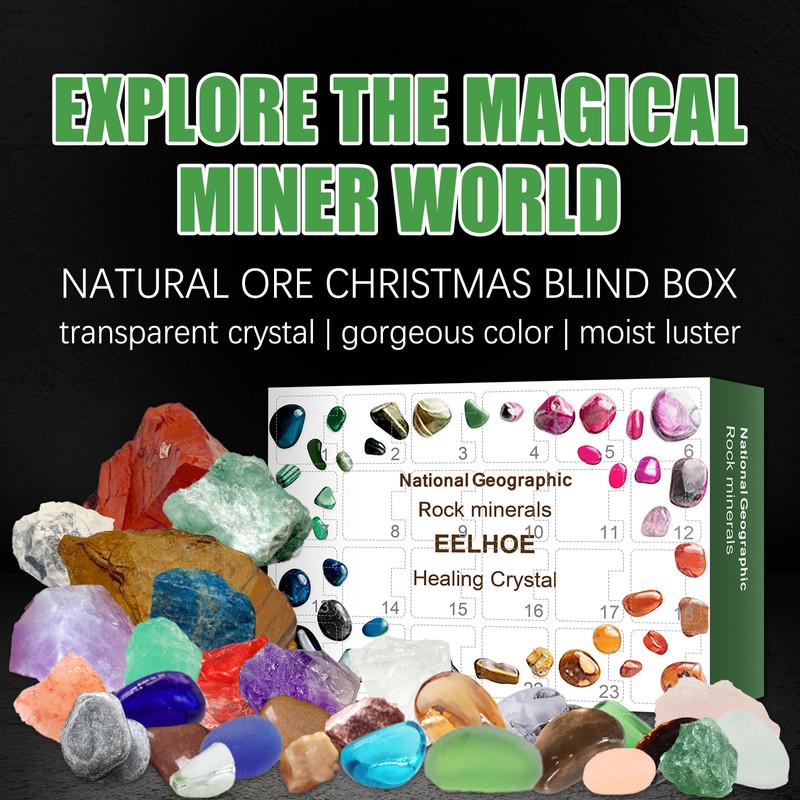 Healing Stones Advent Calendar 24 Grids Improve Creativity Christmas Advent