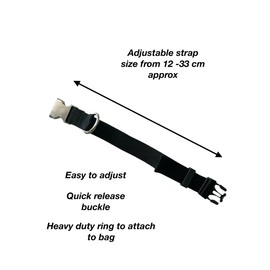 Heavy Duty Luggage Strap with D-Buckle, Travel Coat Clip for Bag, 33 cm (Red)