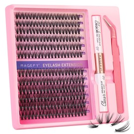 240Pcs Lash Extension Kit 9-16mm Eyelash Extension Kit with Lash Bond and Seal for DIY at Home