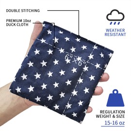 Nattork Cornhole Bags Set of 8 - Premium Corn Hole Bean Bags for Tossing - All Weather Resistant 8 Duck Cloth Double Stiched Corn Hole Bags and Tote Bags - Regulation Size (Star & Stripes)