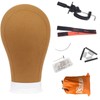 Xtrend 21"-24" Canvas Wig Head Poly Manikin Head for Making/Drying/Styling