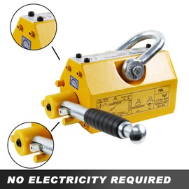 Ryan 660Lbs Permanent Lift Magnets with Release, 300KG Steel Magnetic Lifter, Lifting Magnet with Strong Neodymium Magnets