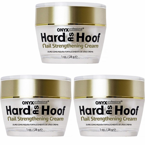 Hoof Hard As Hoof Nail Strengthening Cream with Coconut Scent Nail Strengthener and Nail Growth Cream, 1 oz., Pack of 3