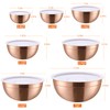 Onlycooker Rose Gold Mixing Bowls With Airtight Lids,Stainless Steel Bowl,Salad