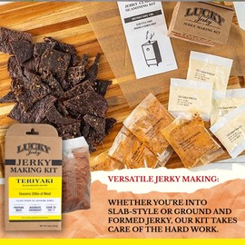 Lucky Jerky Teriyaki DIY Jerky Seasoning Kit - Seasons 20lbs of Meat