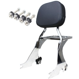 YHMOTO Motorcycle Detachable Passenger Backrest Sissy Bar & Luggage Rack with Docking Hardware Kits for Harley Sportster XL 883 1200 2004-2024 (Chrome)