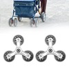 KiBcsLic 2X Triangle Caster Wheels, Folding Shopping Cart Wheels Easy