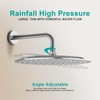 AULEEND 12 Inch Round Rain Shower head, High Flow Stainless