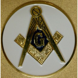 Freemason Masonic car emblem with white background