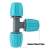 20PCS 16mm Tee Pipe Connector PE Irrigation Tubing Tee for
